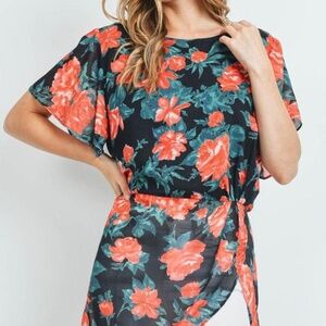 Short Sleeve Floral Top